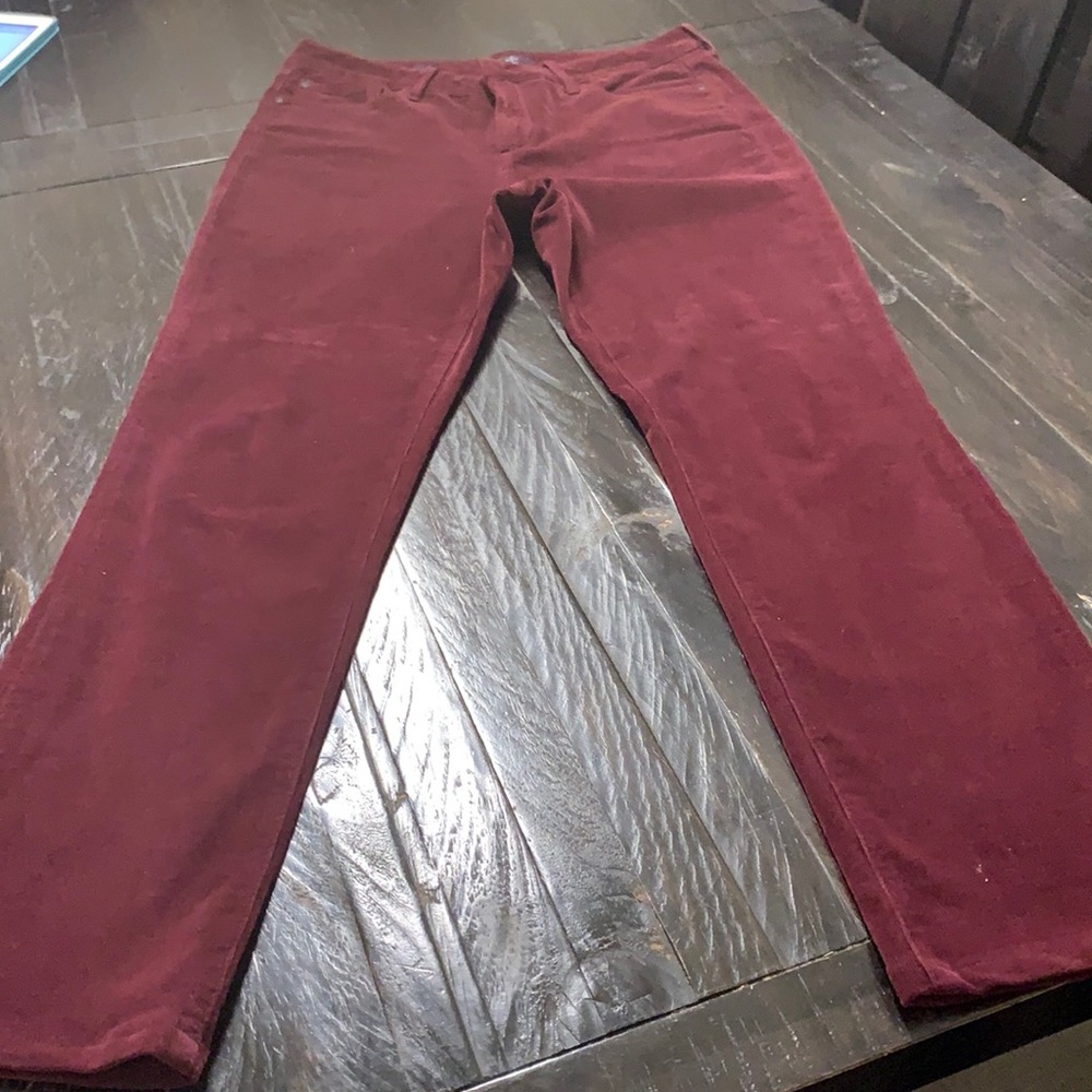 NYDJ Velvet burgundy skinny jeans size 10